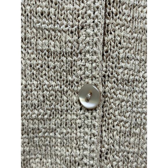 Pendleton Sweater Women's Large Tan button front cardigan Cotton blend Neutral - Picture 4 of 5